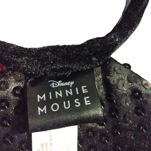 Minnie Mouse Sequined Headband Ears Disney Black & Red Bow - Picture 5 of 7
